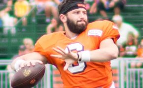 Baker Mayfield during 2018 training camp