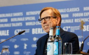 Timothy Spall at a press conference