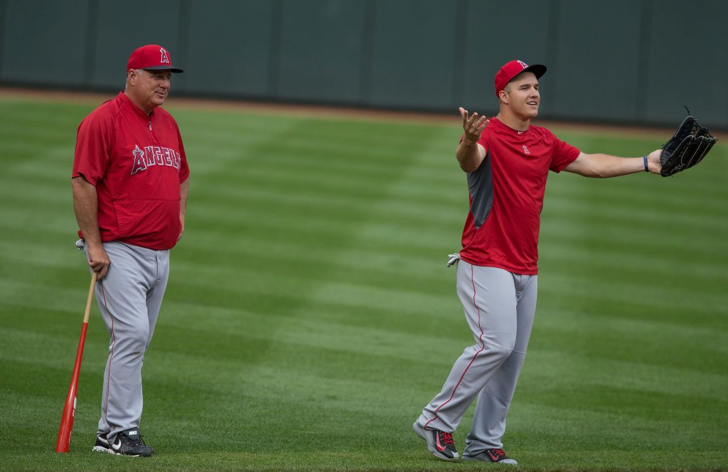 Mike Scioscia and Mike Trout