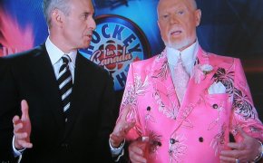 Don Cherry (R) and Ron MacLean (L) on Coach's Corner