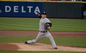 Masahiro Tanaka delivers pitche
