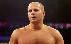 July 19 2008; Anaheim California USA; Fedor Emelianenko defeated Tim Sylvia by rear naked choke, 36 seconds of round 1 during the AFFLICTION BANNED mixed martial art match, held in the Honda Center Anaheim, Calif.