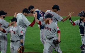 Boston Red Sox celebrate a win