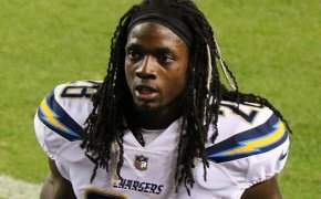 Melvin Gordon on the Chargers' field postgame.