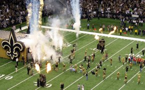 New Orleans Saints taking the field,