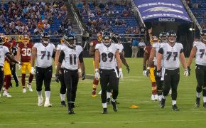 Ravens on the field