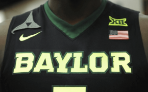 Close-up image of a Baylor Bears basketball jersey.