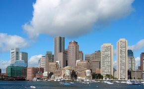 Boston financial district skyline
