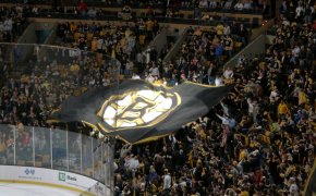 Boston Bruins banner at TD Garden