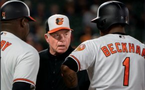 Buck Showalter with the Orioles
