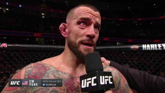 Phil Brooks (CM Punk) after his fight with Mickey Gall at UFC 203.