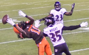 Ravens vs Browns action