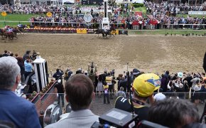The Preakness Stakes takes place at Pimlico Race Course in Baltimore