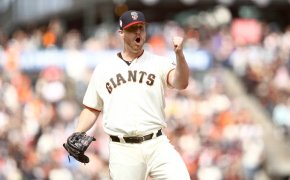 San Francisco Giants closer Will Smith fist pumps
