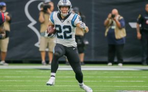 Christian McCaffrey running with the ball