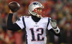 Tom Brady New England Patriots QB throwing the ball
