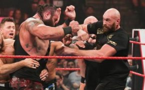 Tyson Fury and Braun Strowman in a WWE ring