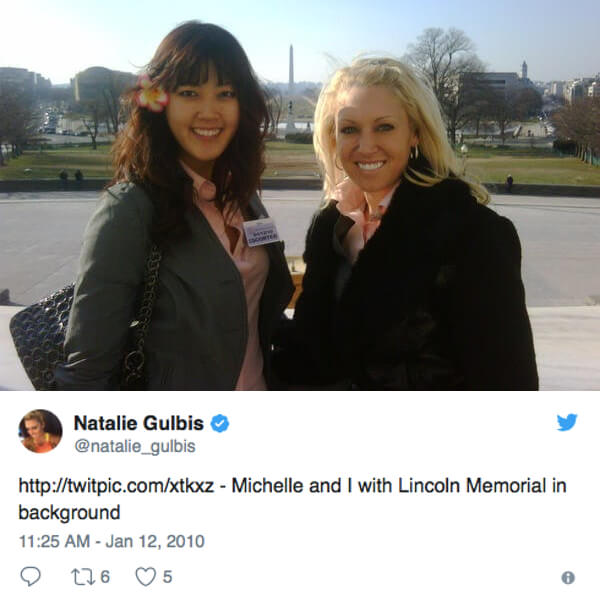 Natalie Gulbis Lincoln Memorial Tweet