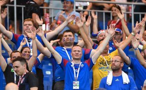 Iceland fans at 2018 World Cup