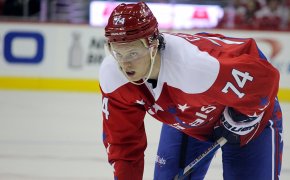 John Carlson on the ice with the Capitals