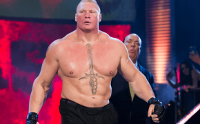 Brock Lesnar walking to the ring in the WWE.