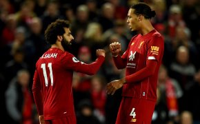 Mohamed Salah (left) and Virgil Van Dijk hope Liverpool can repeat the Champions League triumph of 2018-19.