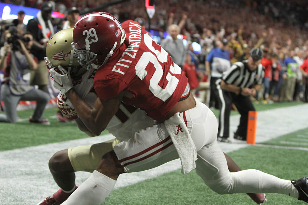 Minkah Fitzpatrick tackles a Florida State receiver