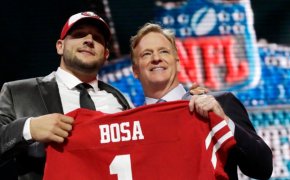 Nick Bosa being drafted by the San Francisco 49ers at the 2019 NFL Draft