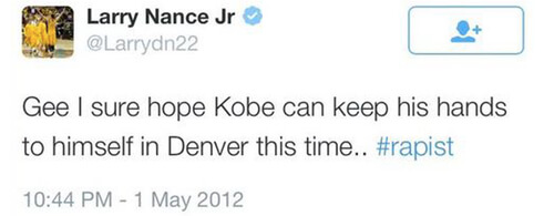 Larry Nance Kobe Bryant Tweet