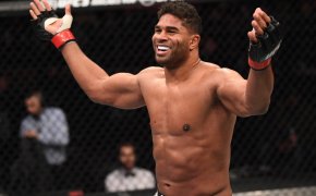 Alistair Overeem celebrating a knockout