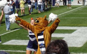 Penn State mascot and cheerleader