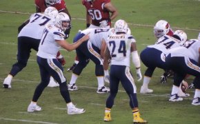 Chargers at the line of scrimmage