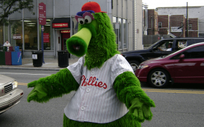 The Philly Phanatic on the streets of Philadelphia