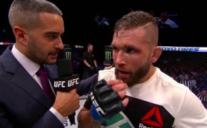 Jeremy Stephens during a post-fight interview