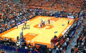 The Orange basketball team hosting Indiana at the Carrier Dome