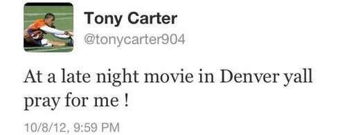 Tony Carter Movie Theater Tweet