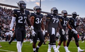 The UCF Knights on the football field