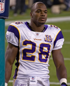 Adrian Peterson with the Vikings.