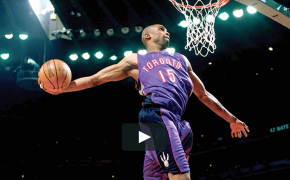 Vince Carter dunking back in the day