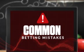 Common betting mistakes overlay on laptop screen