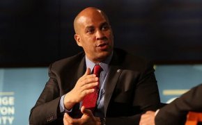 Cory Booker answering questions
