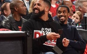 Drake courtside at Raptors Game