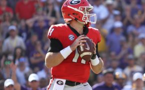 Georgia QB Jake Fromm in the pocket