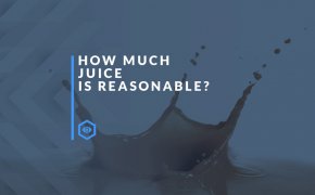 How much juice is reasonable text overlay on juice image