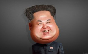Caricature of Kim Jong-Un.