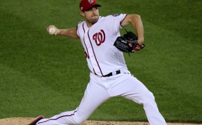 Max Scherzer pitching for the Nationals