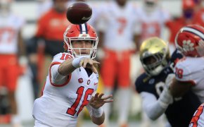 Trevor Lawrence throwing
