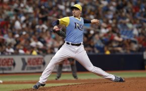 Blake Snell pitching for the Rays