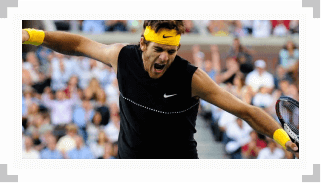 Juan Martin del Potro reacts to winning the 2009 US Open