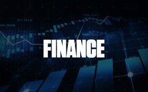 the word finance set over a blue background with various graph graphics